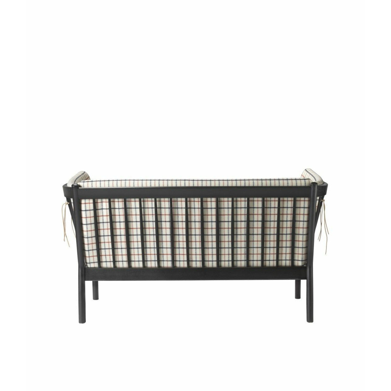 Fdb Møbler J148 Two Seater Sofa, Black/Red Checkered