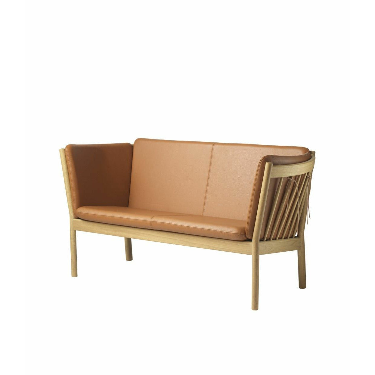 Fdb Møbler J148 Two Seater Sofa, Natural/Cognac