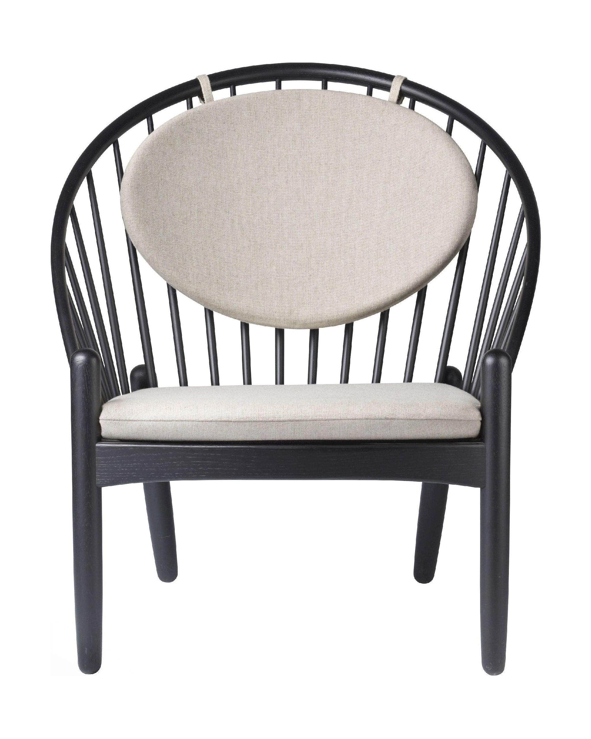 [product_category]-Fdb Møbler J166 Jørna Armchair, Oak Black Lacquered/Beige-FDB Møbler-5715054009583-J1663002010615-FDB-1
