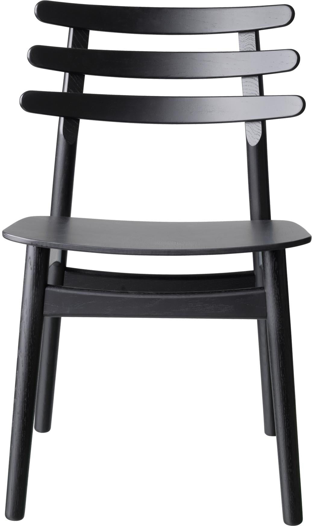 Fdb Møbler J48 Spisebordstol, eg, sort lakeret