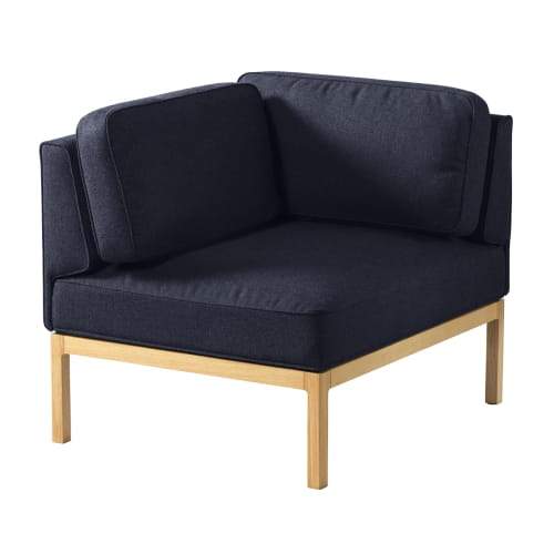 FDB Møbler L37 venstre hjørnemodul blå/naturlig, 70x90cm