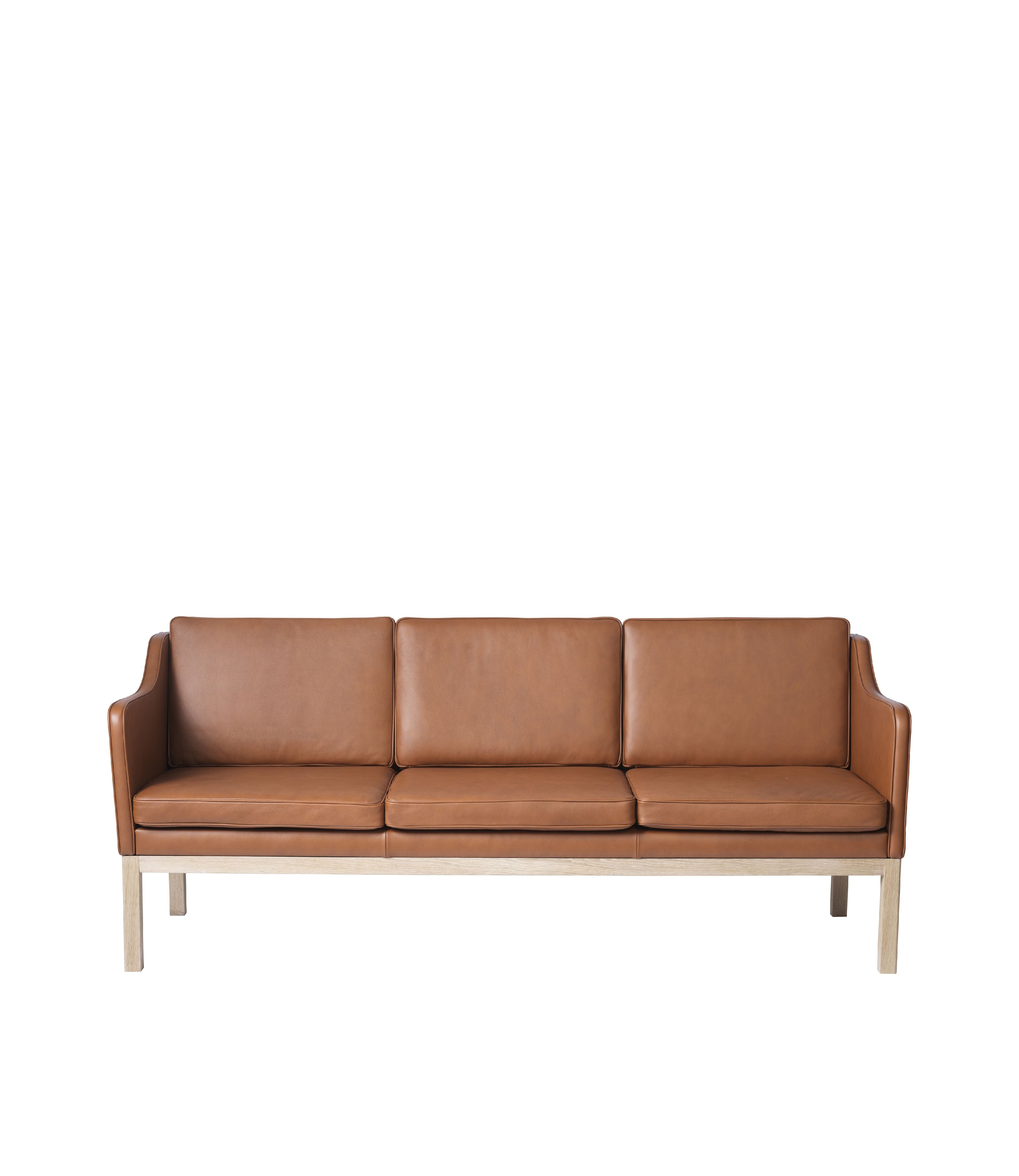 [product_category]-Fdb Møbler Mk46 Mogens Koch 3 Pers. Sofa, Oak/Cognac Leather-FDB Møbler-5715054012651-L433001100101-FDB-1