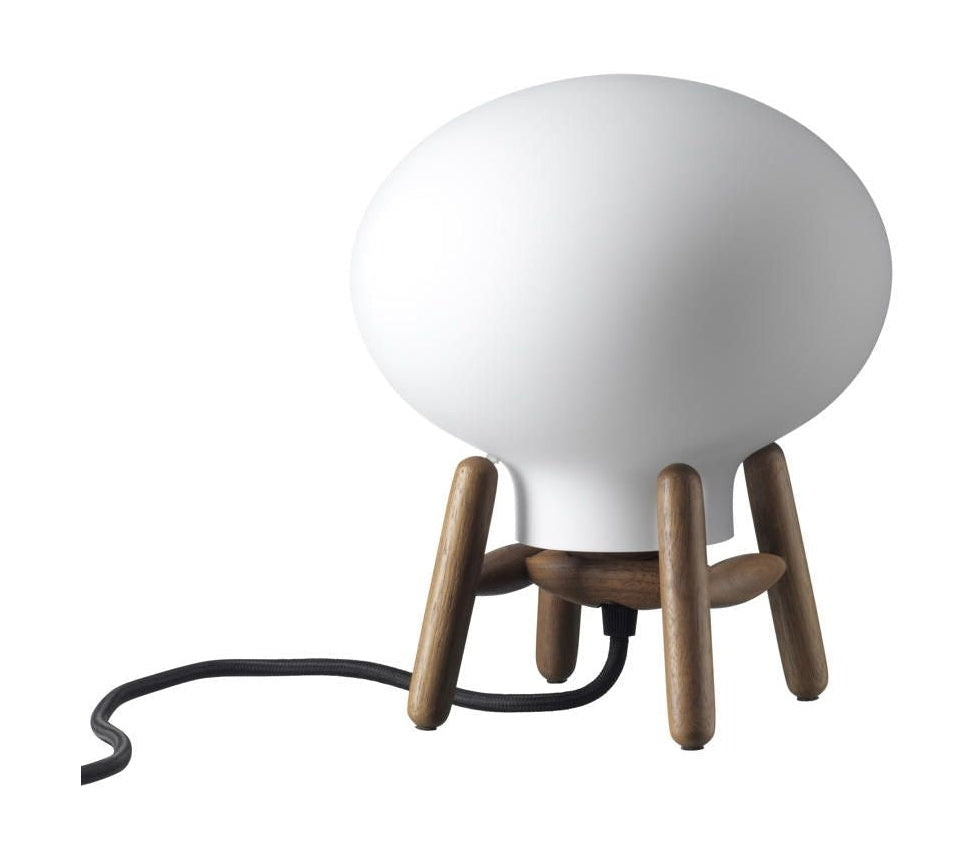[product_category]-Fdb Møbler U6 Hiti Mini Table Lamp, Walnut/Opal Glass/Black Cable-FDB Møbler-5715054008487-U607110022-FDB-1