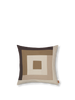Ferm Living Border patchwork pude kaffe/mørk sand