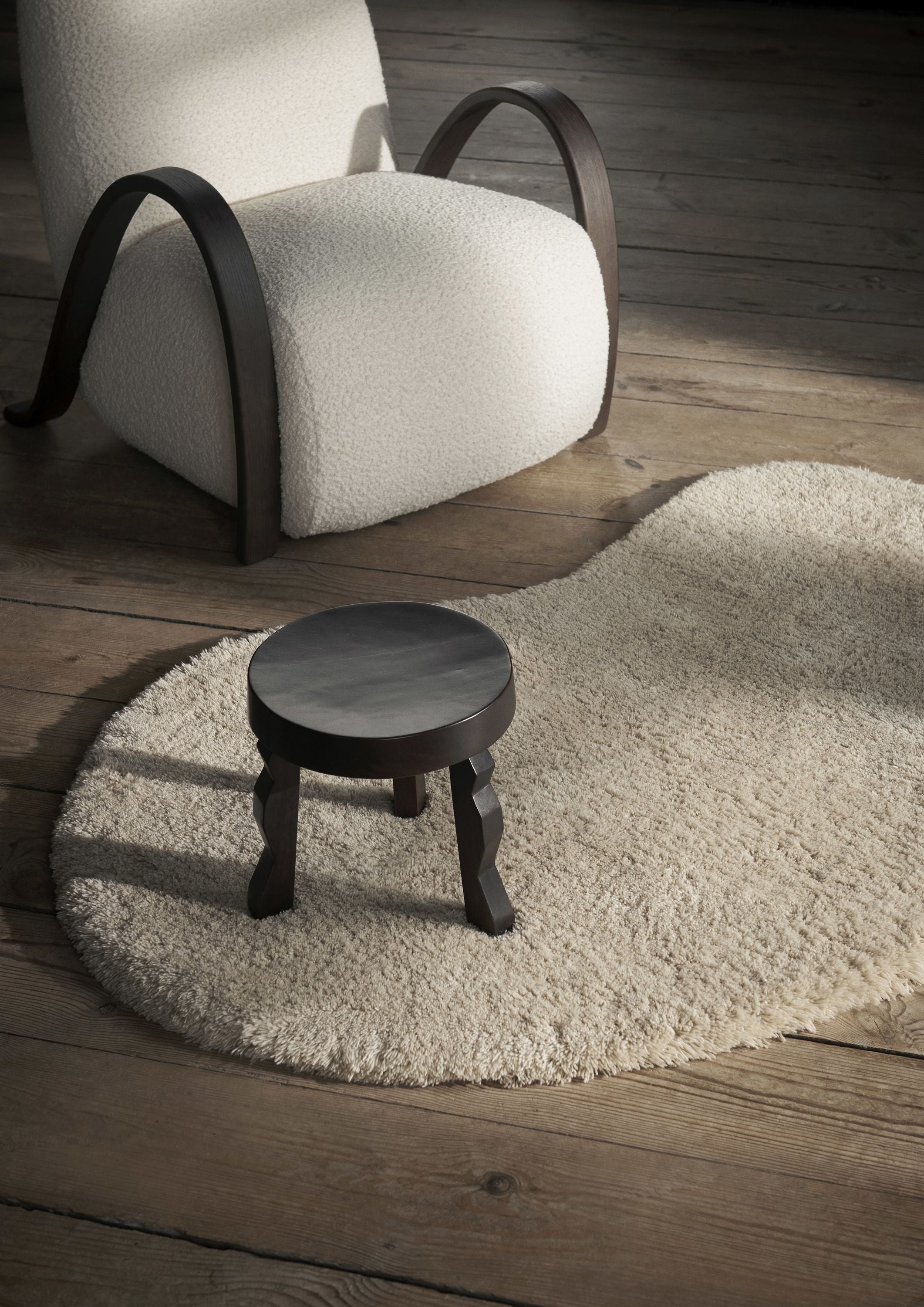 [product_category]-Ferm Living Buur Lounge Chair Nordic Bouclé, Off White-Ferm Living-5704723313366-1104268370-FER-5