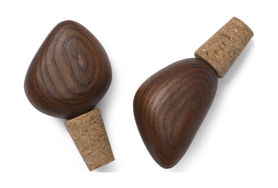 [product_category]-Ferm Living Cairn Wine Closures Set 2, Dark Brown-Ferm Living-5704723292630-1104266297-FER-1