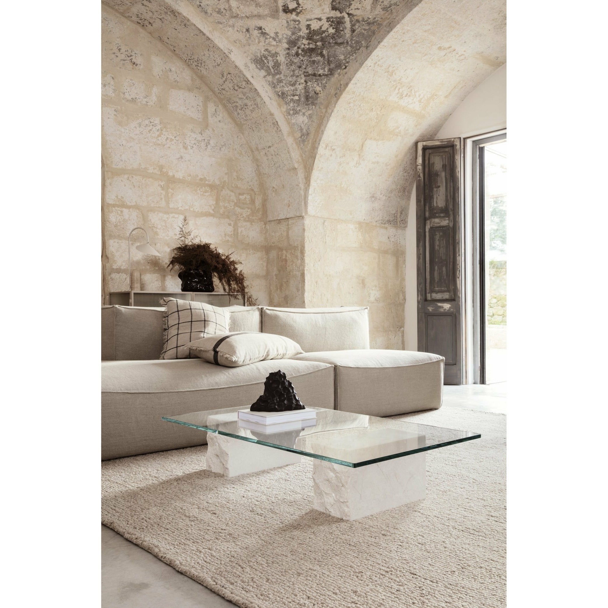 [product_category]-Ferm Living Catena Pouf Square S500 Cotton Linen, Natural-Ferm Living-5704723264484-1104263482-FER-5