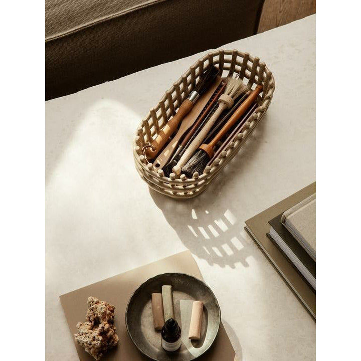 [product_category]-Ferm Living Ceramic Basket Oval, Cashmere-Ferm Living-5704723275053-1104264539-FER-2