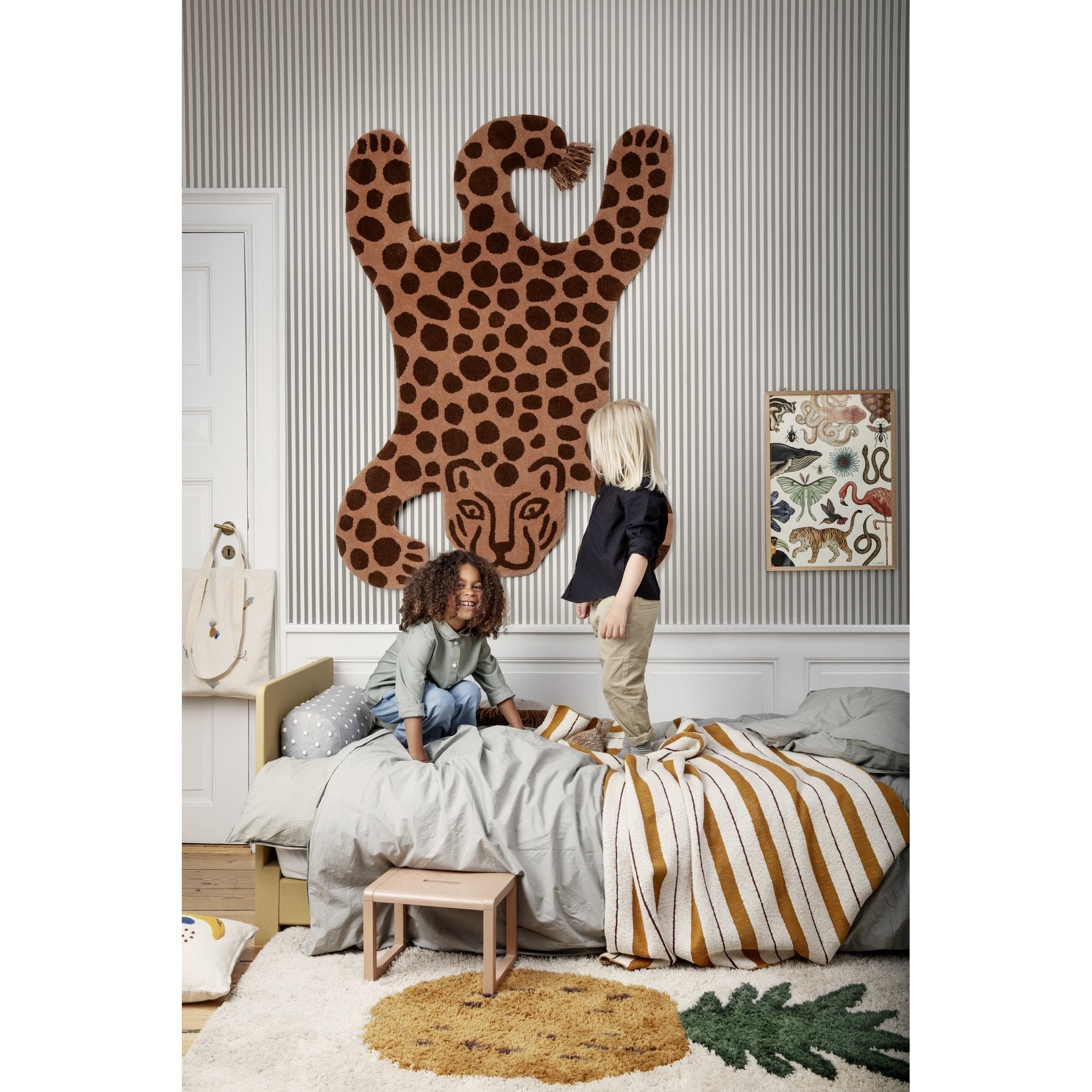 Ferm Living Checked Carpet, Grey