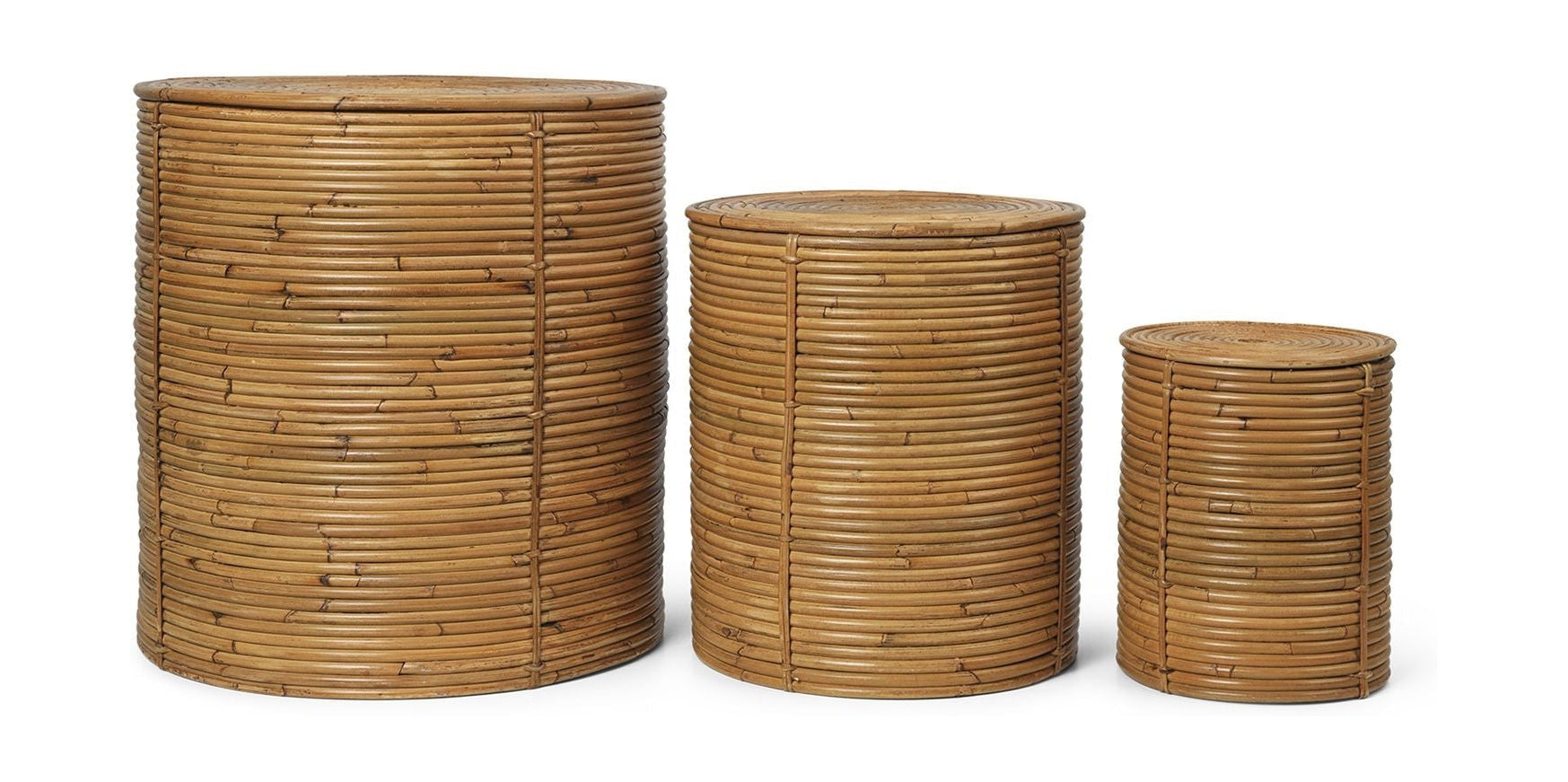 [product_category]-Ferm Living Column Storage Set Of 3, Natural Stained-Ferm Living-5704723304265-1104267460-FER-1