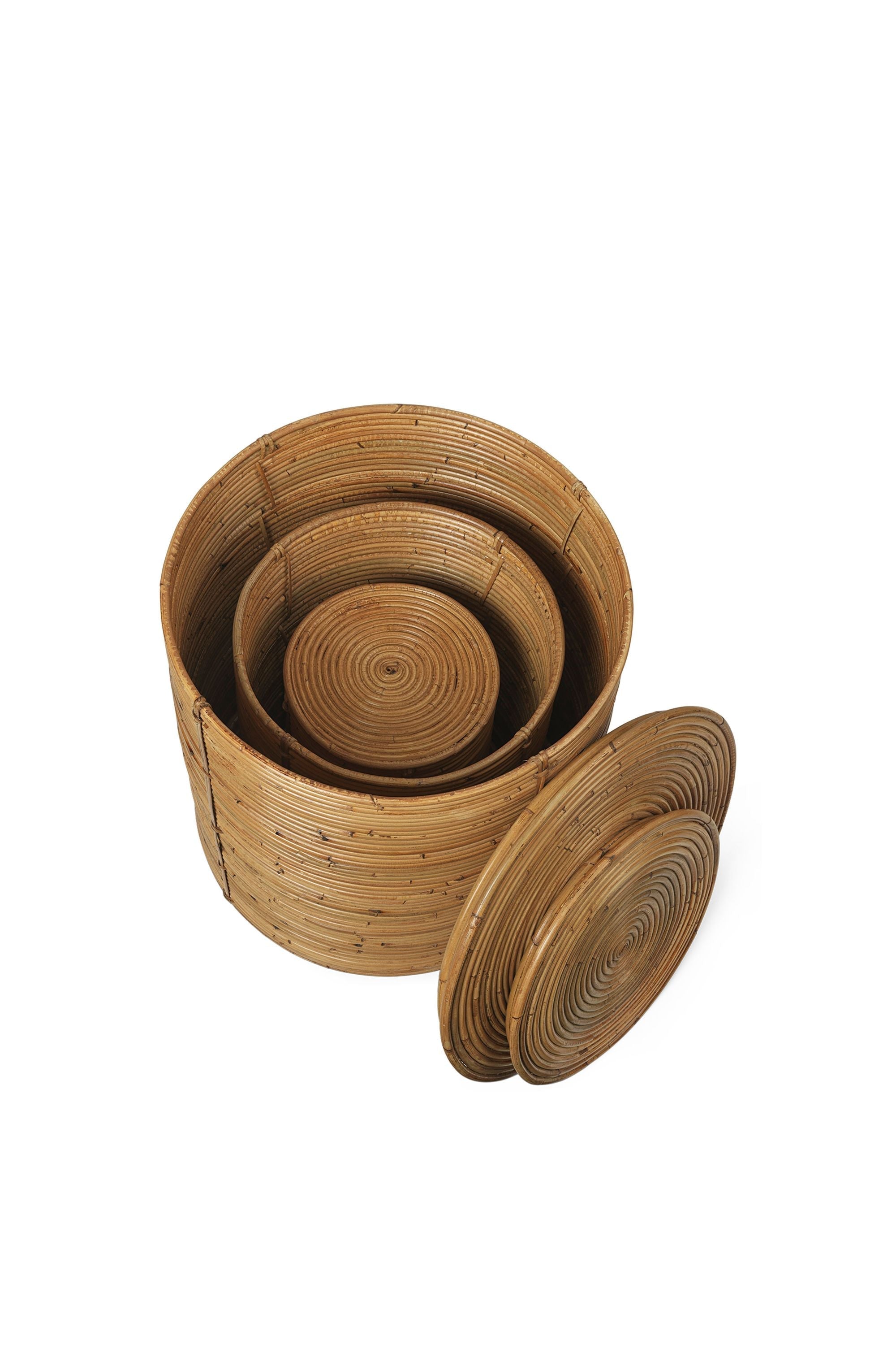 [product_category]-Ferm Living Column Storage Set Of 3, Natural Stained-Ferm Living-5704723304265-1104267460-FER-2