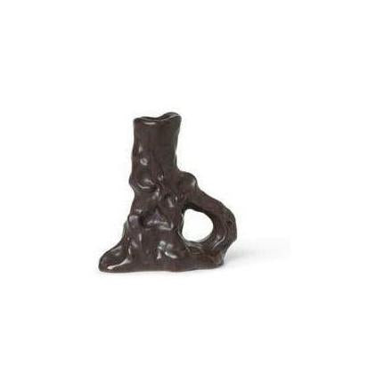 [product_category]-Ferm Living Ditto Candle Holder Single, Dark Brown-Ferm Living-5704723276630-1104264697-FER-1