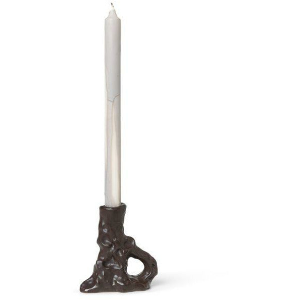 [product_category]-Ferm Living Ditto Candle Holder Single, Dark Brown-Ferm Living-5704723276630-1104264697-FER-2