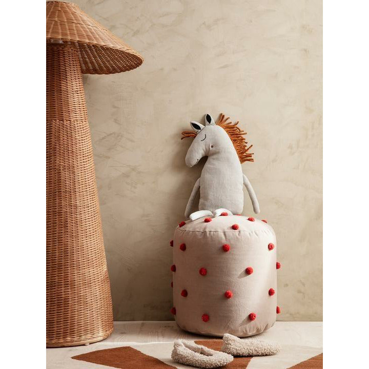 [product_category]-Ferm Living Dot Tuftet Stool, Camel/Red-Ferm Living-5704723279266-1104264960-FER-2