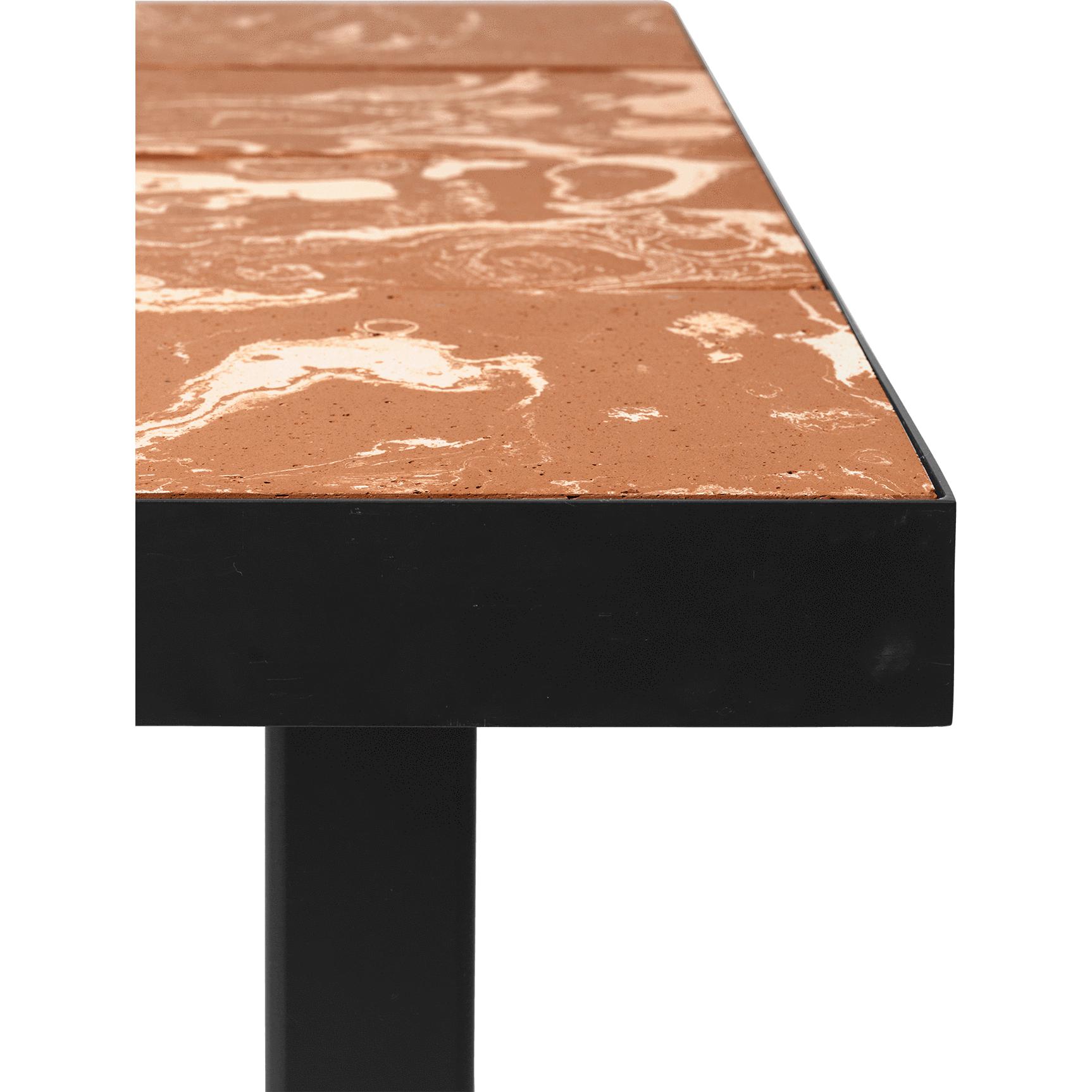 [product_category]-Ferm Living Flod Tiles Café Table, Terracotta/Black-Ferm Living-5704723270782-1104264112-FER-2
