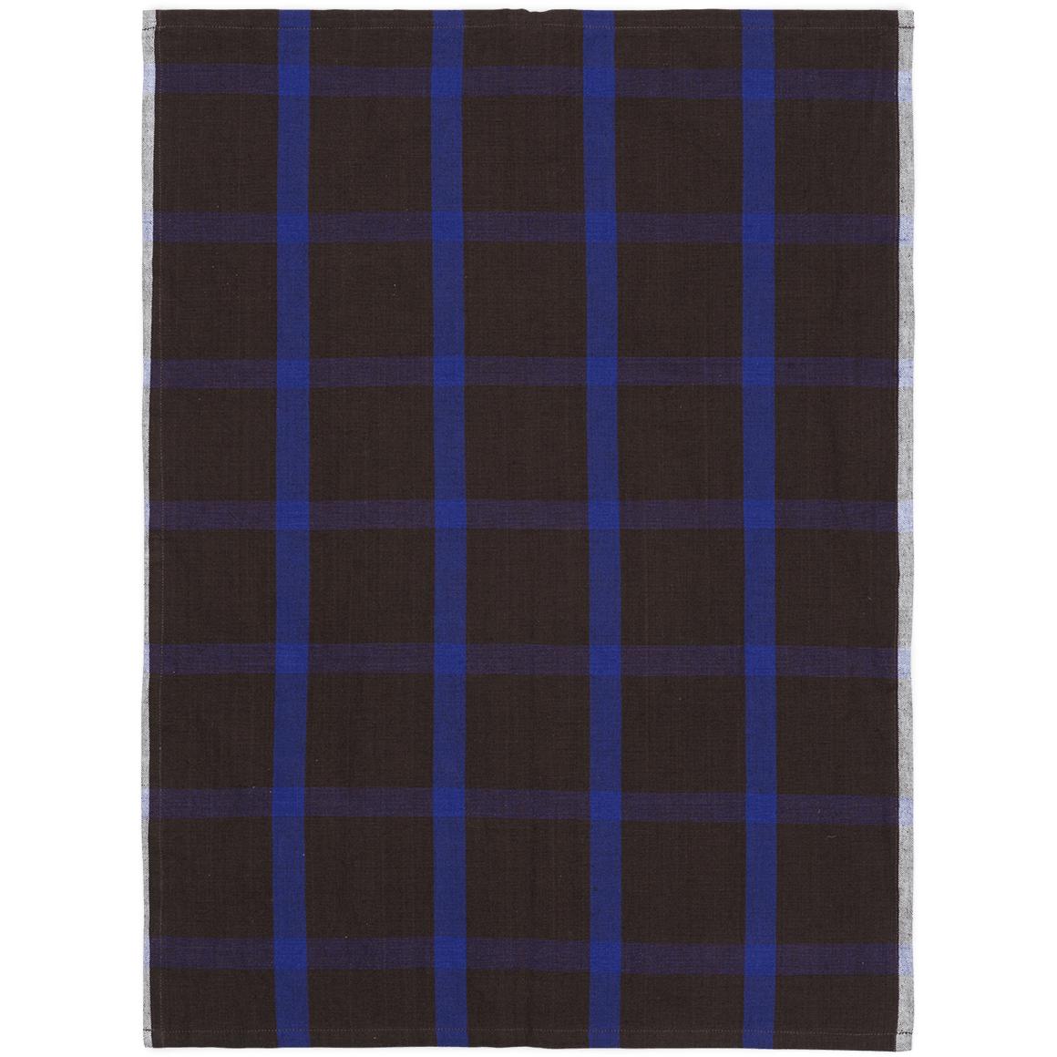 [product_category]-Ferm Living Hale Tea Towel, Chocolate/Bright Blue-Ferm Living-5704723271055-1104264139-FER-1