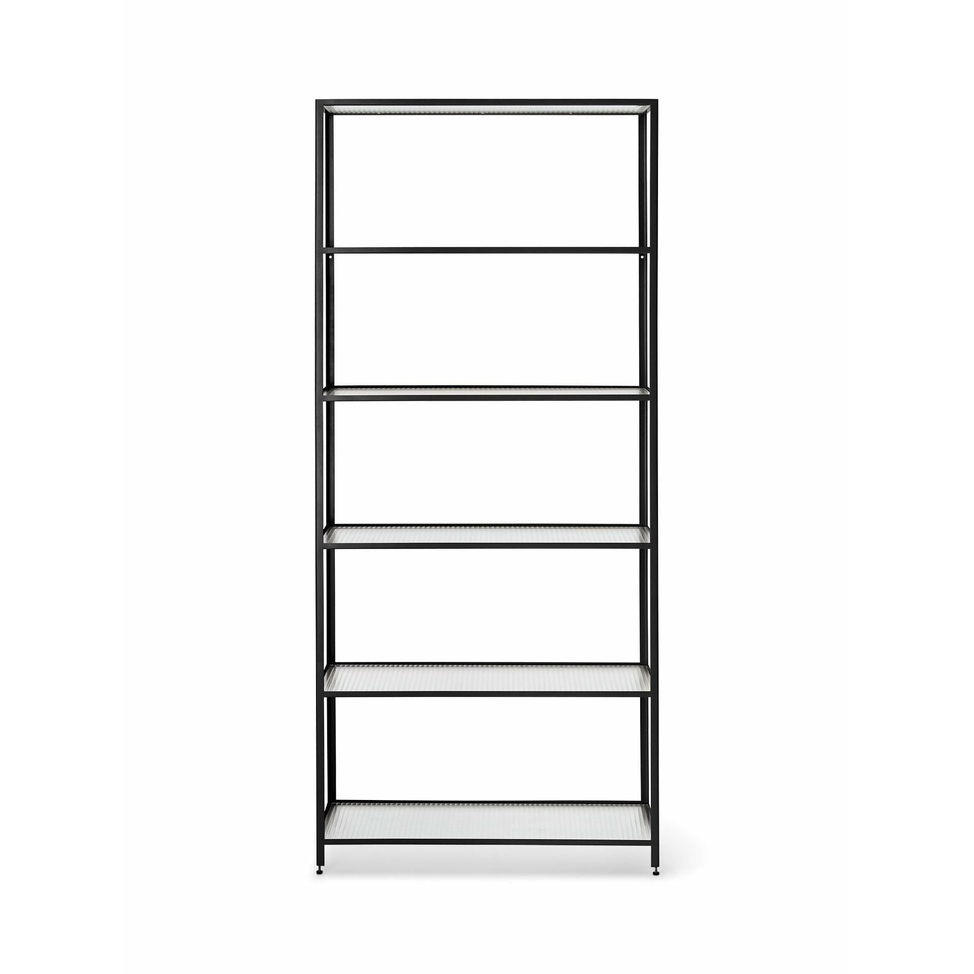 [product_category]-Ferm Living Haze Bookcase Reeded Glass, Black-Ferm Living-5704723255529-110052101-FER-1