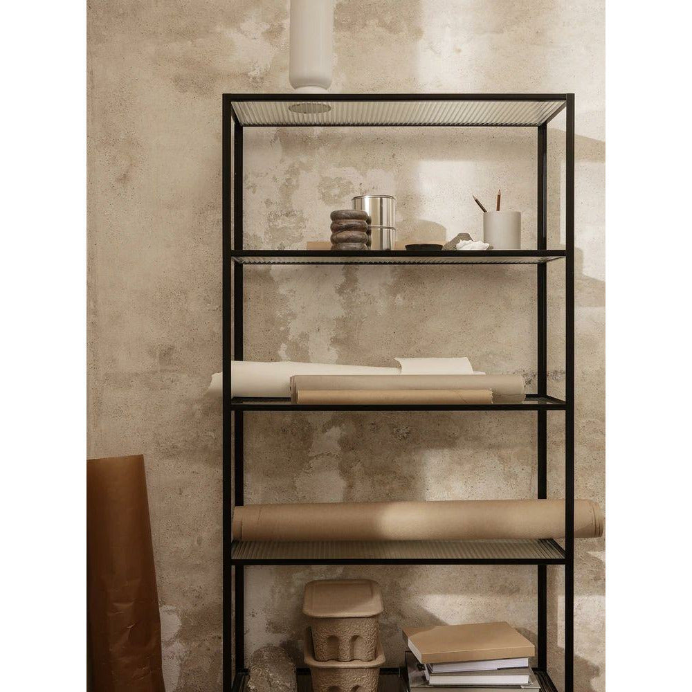 [product_category]-Ferm Living Haze Bookcase Reeded Glass, Black-Ferm Living-5704723255529-110052101-FER-3
