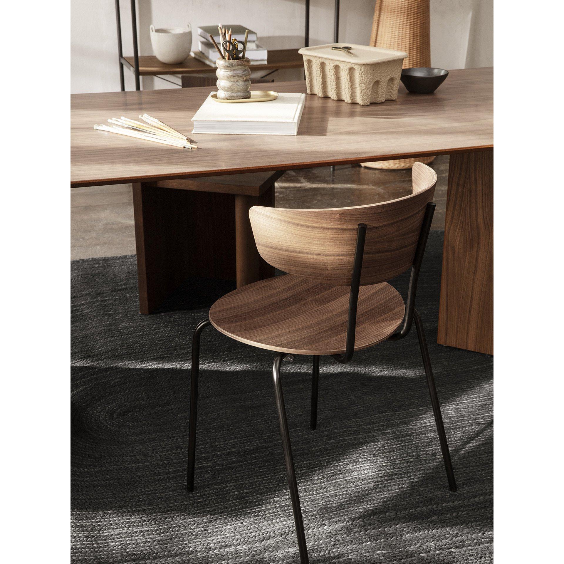 [product_category]-Ferm Living Herman Dining Chair Walnut, Black-Ferm Living-5704723267898-1104263823-FER-2