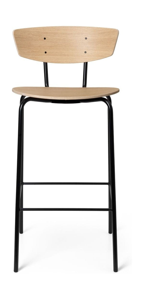 [product_category]-Ferm Living Herman Low Bar Stool, Oak White Oiled-Ferm Living-5704723284604-1104265494-FER-1