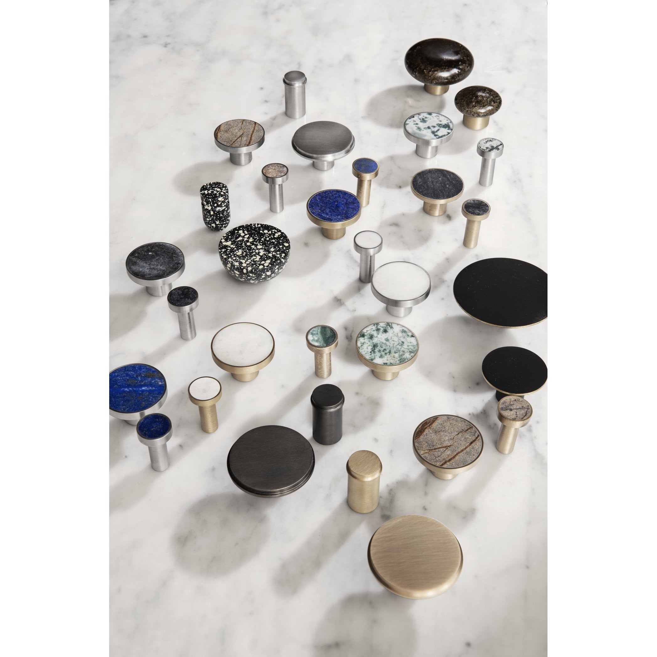 Ferm Living Hook Stainless Steel, Black Marble ø2 Cm