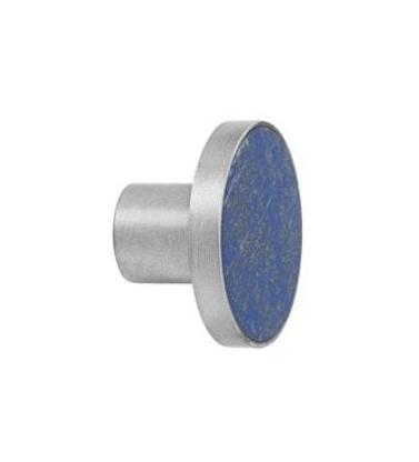 Ferm Living Hook Stainless Steel, Blue Lapis Lazuli ø4 Cm