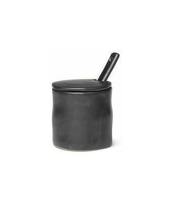 [product_category]-Ferm Living Jam Bowl W. Spoon, Black-Ferm Living-5704723257530-110253101-FER-1