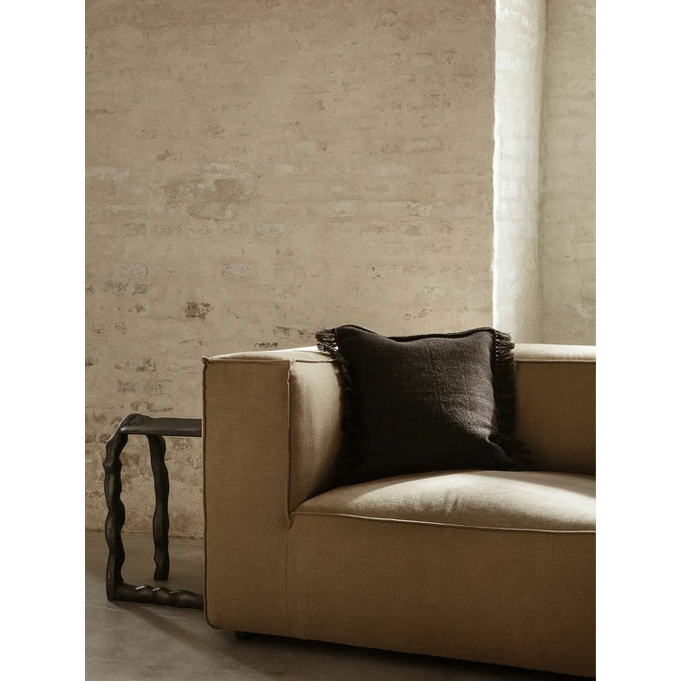 [product_category]-Ferm Living Kelim Fringe Cushion Small, Dark Melange-Ferm Living-5704723264118-1104263445-FER-4