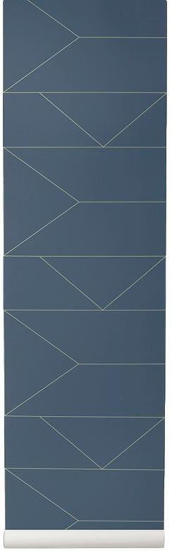 [product_category]-Ferm Living Lines Wallpaper, Dark Blue-Ferm Living-5704723003960-171-FER-1