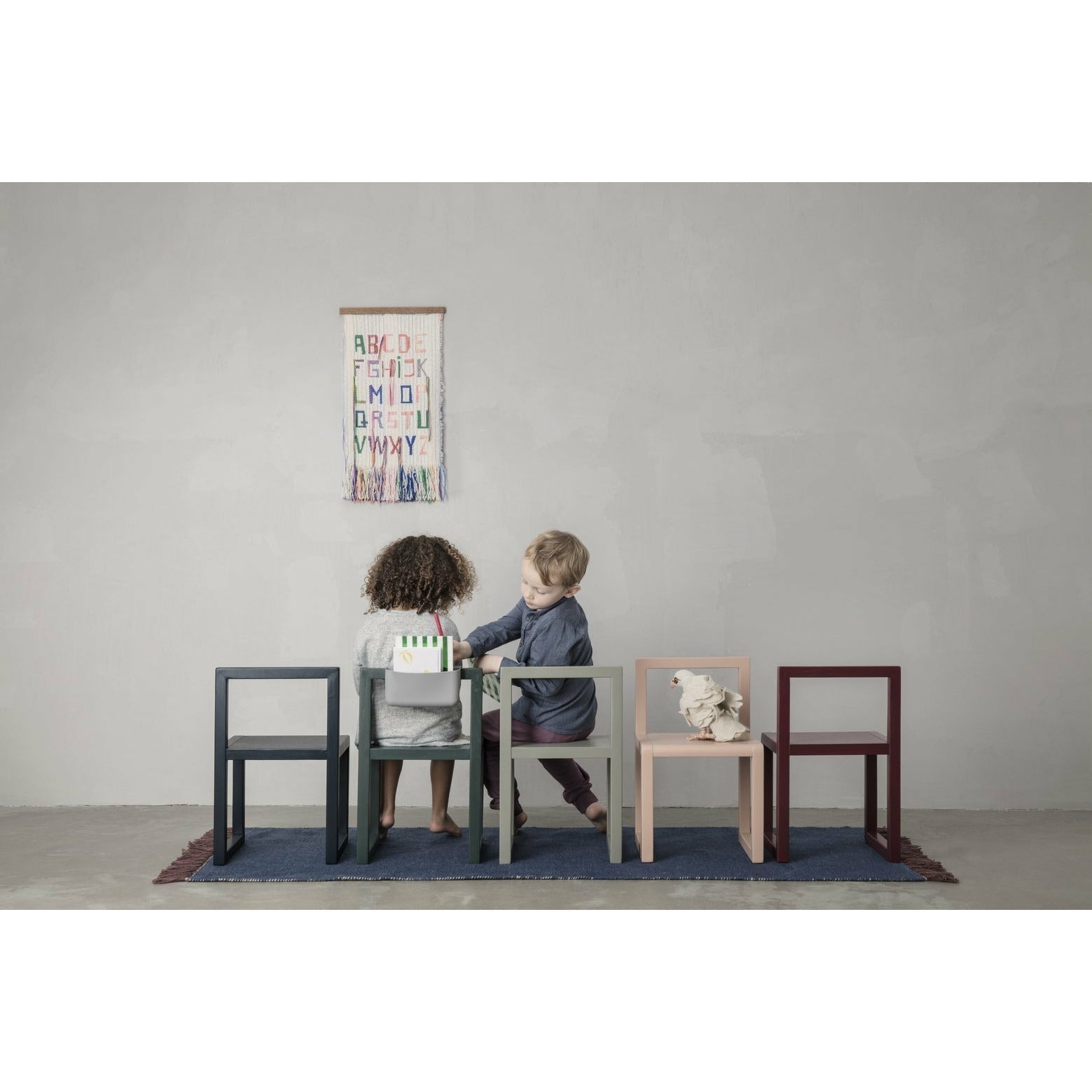 [product_category]-Ferm Living Little Architect Chair, Dark Blue-Ferm Living-5704723010548-3255-FER-3