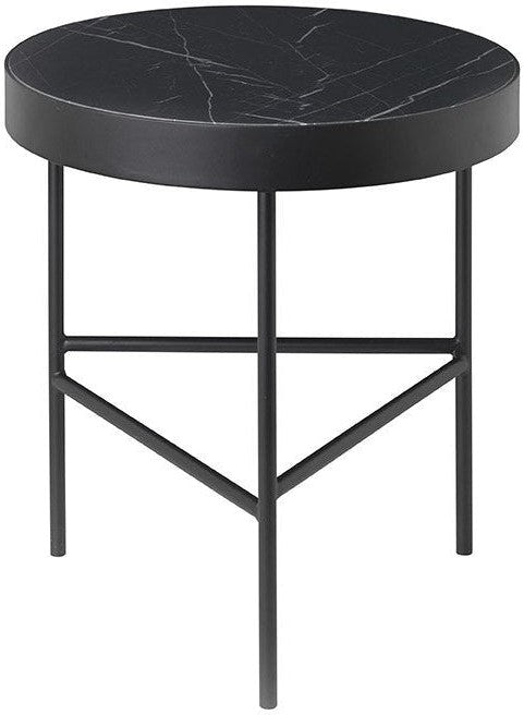 [product_category]-Ferm Living Marble Table Black Marquina, ø40cm-Ferm Living-5704723007005-9312-FER-1