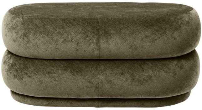 [product_category]-Ferm Living Pouf Oval Stool Fadet Velvet Forest 3, Medium-Ferm Living-5704723031093-100227669-FER-1