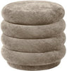 Ferm Living Pouf Round Rool Fadet Velvet Beige 26, lille