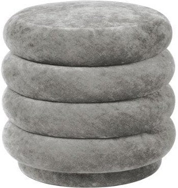 [product_category]-Ferm Living Pouf Round Stool Fadet Velvet Concrete 17, Small-Ferm Living-5704723031048-100226668-FER-1