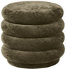 Ferm Living Pouf Round Stool Fadet Velvet Forest 3, Small