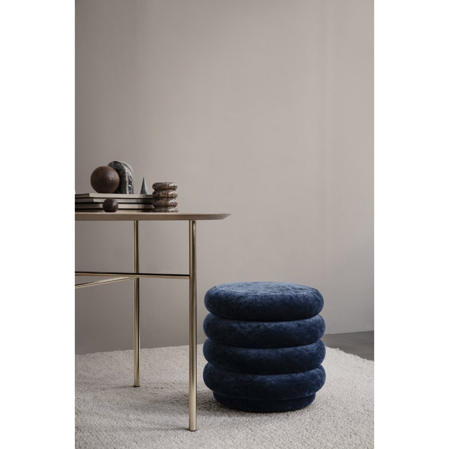 [product_category]-Ferm Living Pouf Round Stool Fadet Velvet Ocean 42, Small-Ferm Living-5704723031031-100226667-FER-2