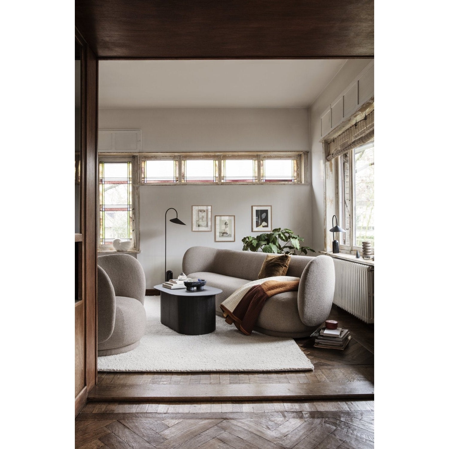 [product_category]-Ferm Living Rico Lounge Armchair Bouclet, Warm Dark-Ferm Living-5704723030621-100106661-FER-3