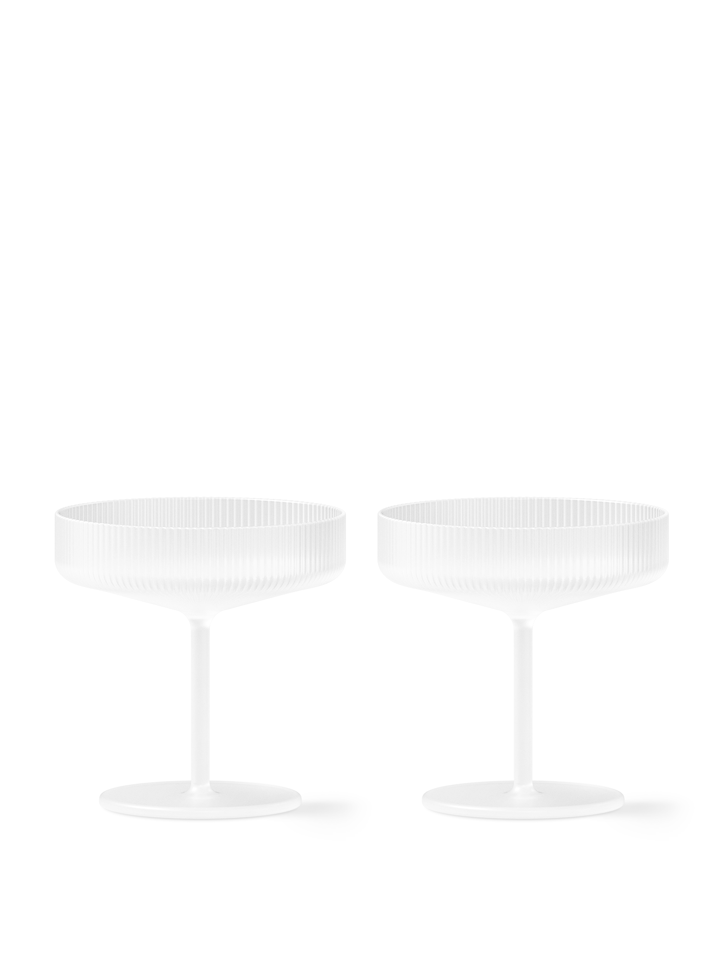 [product_category]-Ferm Living Ripple Champagne Saucers Set Of 2 Frosted-Ferm Living-5704723323068-1104269321-FER-1