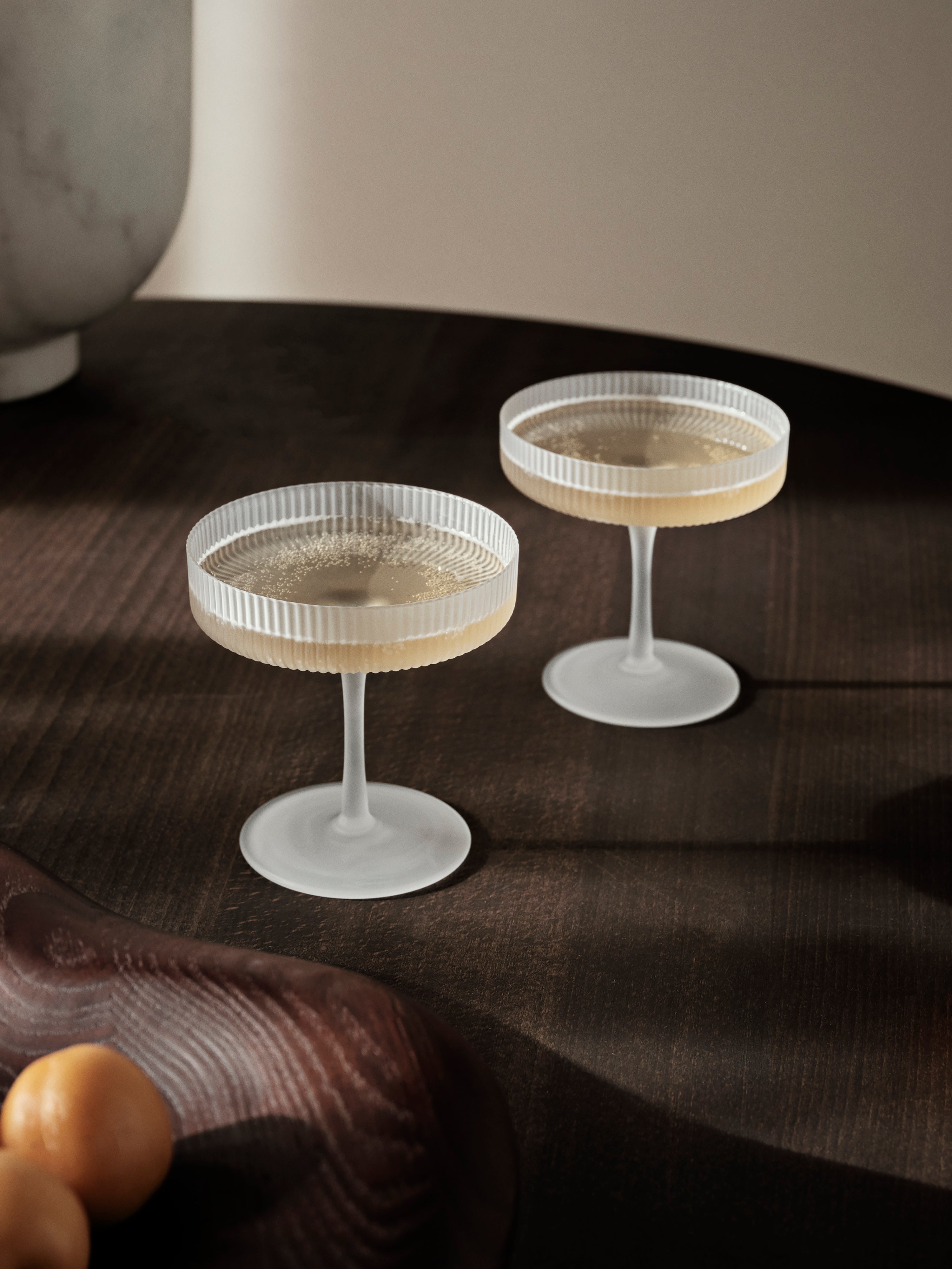 [product_category]-Ferm Living Ripple Champagne Saucers Set Of 2 Frosted-Ferm Living-5704723323068-1104269321-FER-2