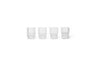Ferm Living Ripple Glass Clear 6Cl, 4 stk.