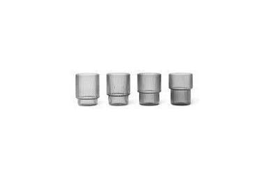 [product_category]-Ferm Living Ripple Glass Smoked 6cl, 4pcs.-Ferm Living-5704723103882-100478112-FER-1