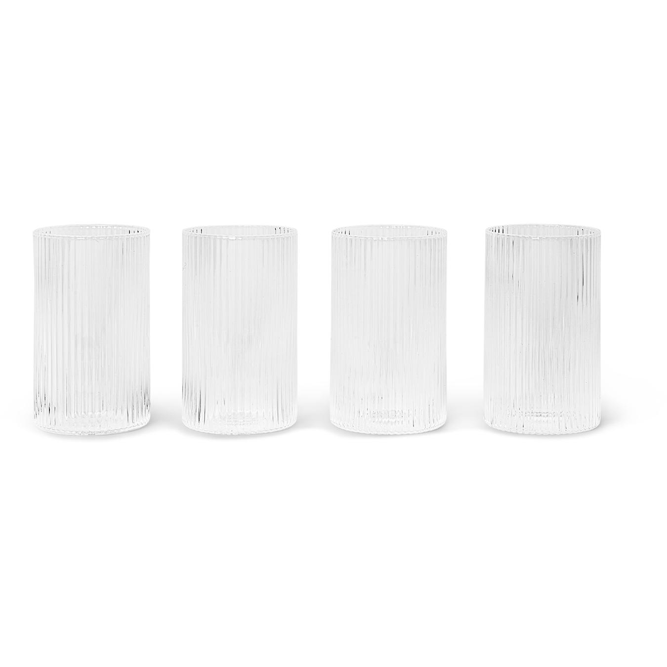 [product_category]-Ferm Living Ripple Glasses Clear, 4 Pcs.-Ferm Living-5704723270065-1104264040-FER-1