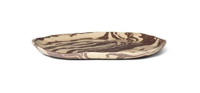 [product_category]-Ferm Living Ryu Platter 34 Cm, Sand/Brown-Ferm Living-5704723312253-1104268259-FER-1