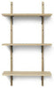Ferm Living Sektorhylde naturlig eg/sort messing, 54 cm