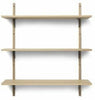 Ferm Living Sektorhylde naturlig eg/sort messing, 87 cm