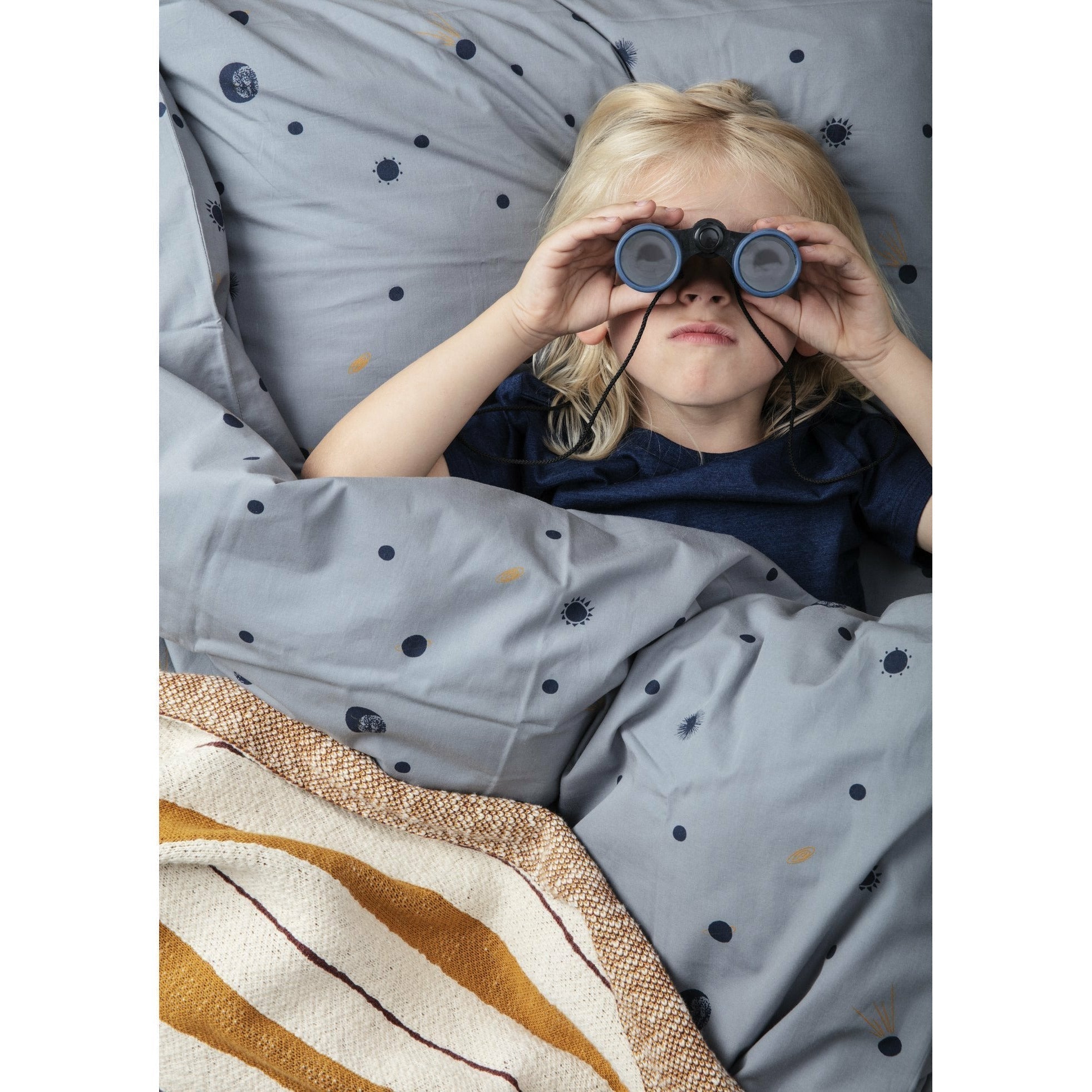 Ferm Living Swan Bed linned grå, junior