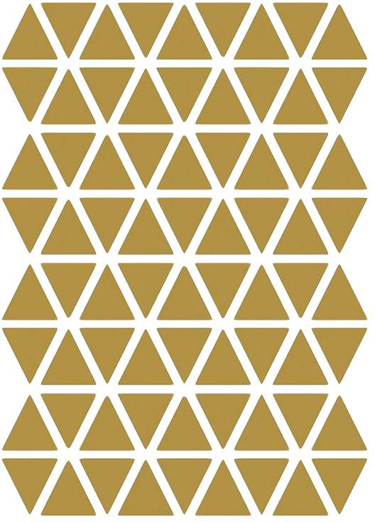 Ferm Living Triangles Wallsticker, Brass