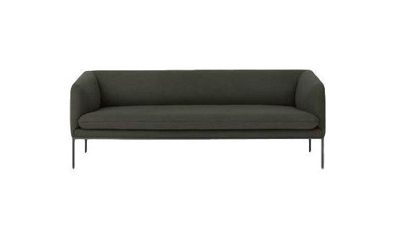 [product_category]-Ferm Living Turn Sofa 3 Wool, Solid Dark Green-Ferm Living-5704723017592-9553-FER-1