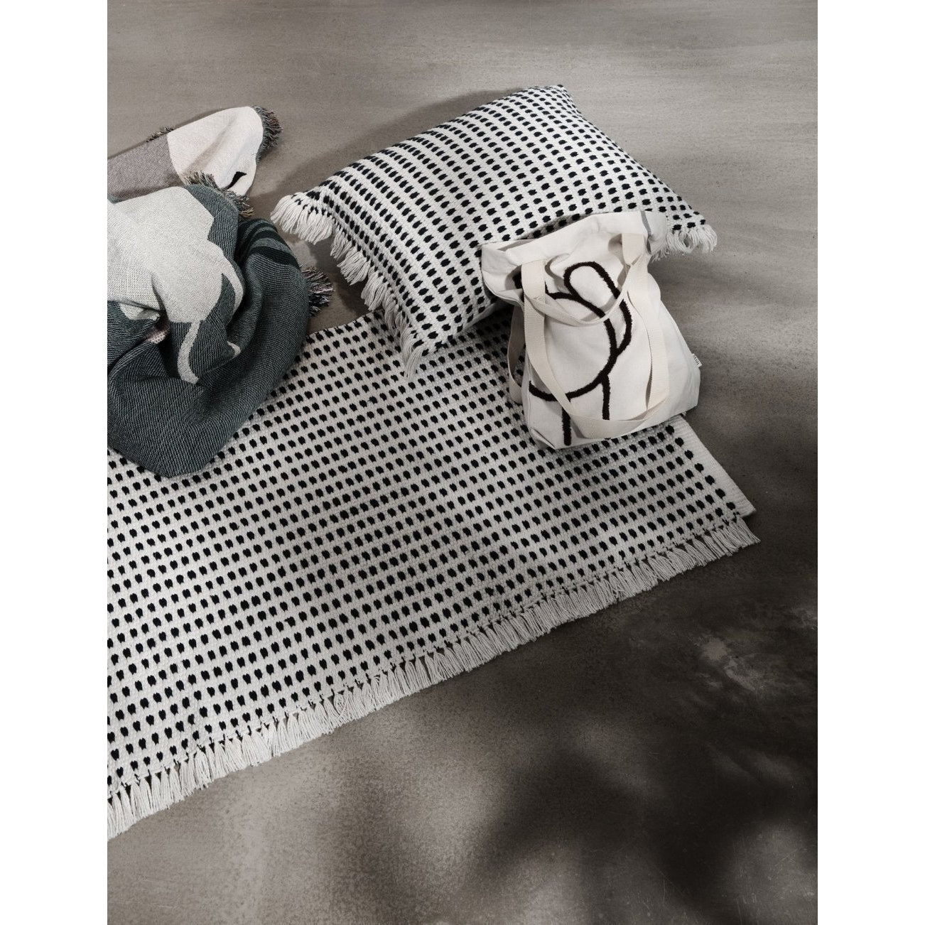 [product_category]-Ferm Living Way Outdoor Mat White Blue, 50x70 Cm-Ferm Living-5704723028802-100031658-FER-5