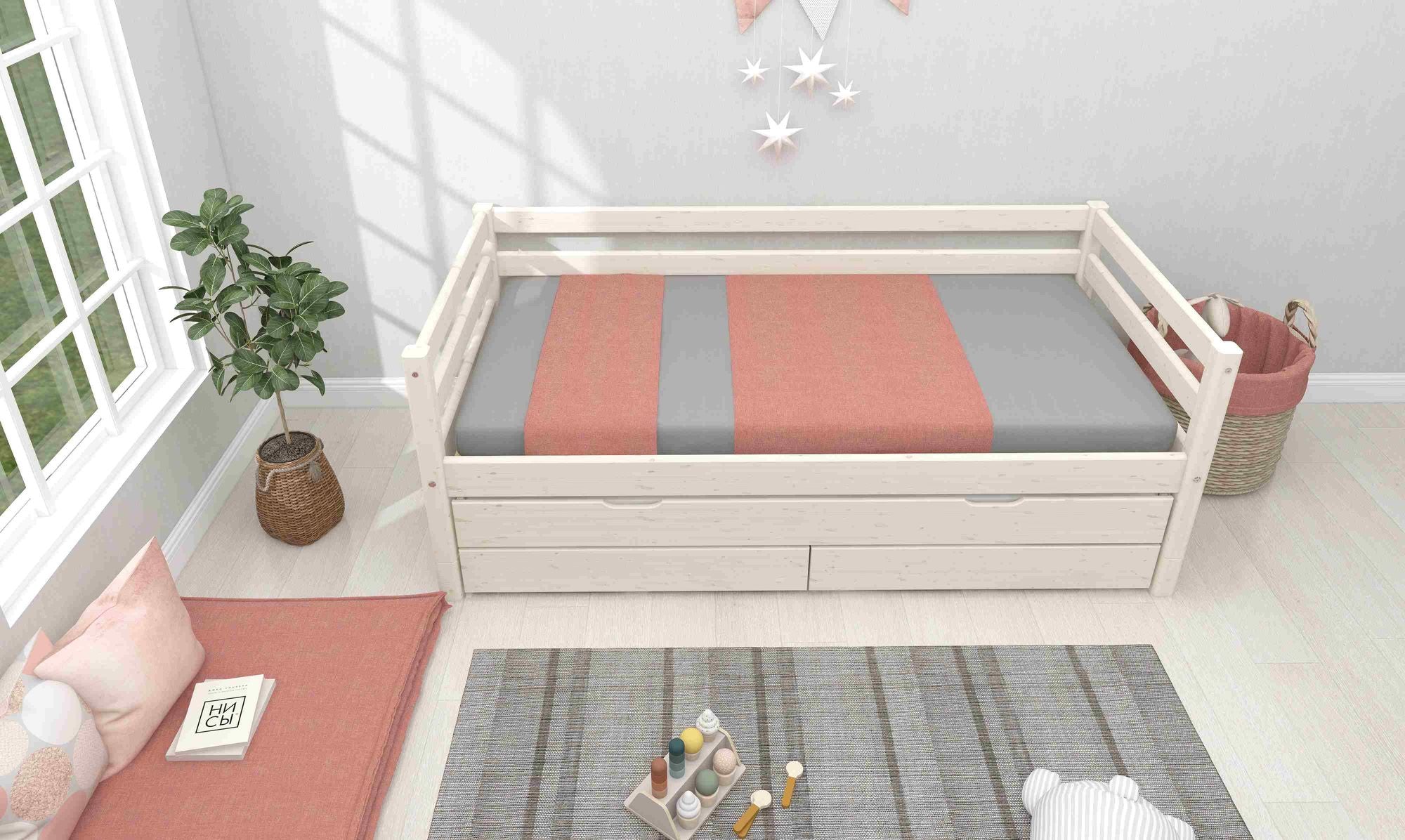 [product_category]-FLEXA Daybed with trundle pullout bed-FLEXA-5706459048925-90-10157-2-01-FLE-4
